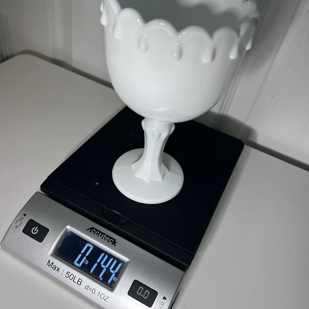 Vintage Indiana Milk Glass Compote/Bowl With Pedestal Teardrop